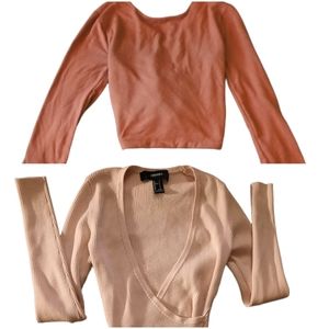 2 piece Forever 21 Crop longsleeves